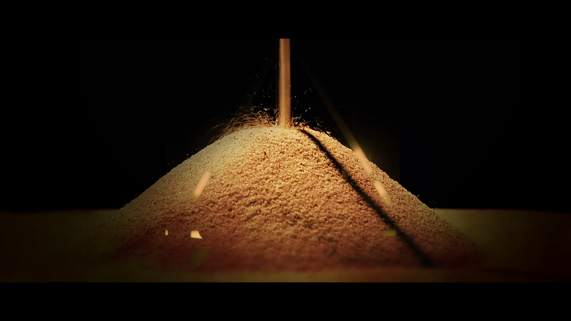 image issue d une video corporate montrant une coulee de sable
